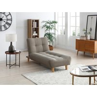 Recamiere ausklappbar - Stoff - Taupe - ESTEBAN von Vente-unique