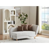 Recamiere mit Schlaffunktion & Stauraum - linksseitig - Stoff - Beige - PENELOPE von Vente-unique