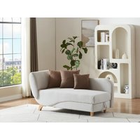 Recamiere mit Schlaffunktion & Stauraum - rechtsseitig - Stoff - Beige - PENELOPE von Vente-unique