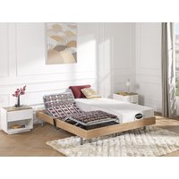 Relax-Bettgestell 2 x 48 Modulteller - 2x 70 x 190 cm - Eichefarben - YSMÉE von Vente-unique