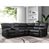 Relax-Ecksofa - Kunstleder - Schwarz - CANBY Relax-Ecksofa - Kunstleder - Schwarz - CANBY von Vente-unique