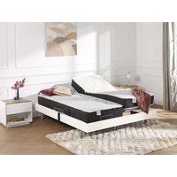 Relaxbett elektrisch - Taschenfedernkernmatratzen mit Formgedächtnis - PHANES von YSMÉE - mit OKIN-Motor - Weiß - 2 x 70 x 190 cm von Vente-unique