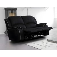 Relaxsofa 2-Sitzer - Microfaser - Schwarz - HERNANI von Vente-unique