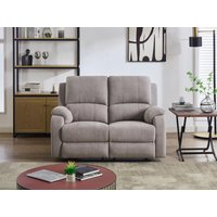 Relaxsofa 2-Sitzer - Mikrofaser - Hellgrau - BRODY von Vente-unique