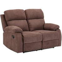 Relaxsofa 2-Sitzer - Stoff - Braun - TOLZANO von Vente-unique