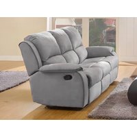 Relaxsofa 3-Sitzer - Microfaser - Grau - HERNANI von Vente-unique