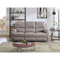 Relaxsofa 3-Sitzer - Mikrofaser - Hellgrau - BRODY von Vente-unique