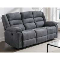 Relaxsofa 3-Sitzer elektrisch - Stoff - Grau - BUROLO von Vente-unique