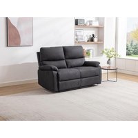 Relaxsofa elektrisch 2-Sitzer - Stoff - Anthrazit - LUNANO von Vente-unique