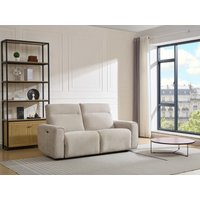 Relaxsofa elektrisch 3-Sitzer - Stoff - Beige - LORGITA von Vente-unique