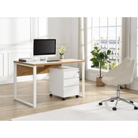 Rollcontainer - 3 Schubladen - Weiß - OLBERDA von Vente-unique