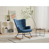 Schaukelsessel - melierter Stoff - Blau - ELMINA II von Vente-unique