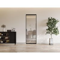 Schiebetür mit Galandage-System - Aluminium & Sicherheitsglas mattiert - 205 x 83 cm - LINCI II von Vente-unique