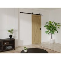 Schiebetür mit Laufschienensystem - Holz & MDF - Holzfarben hell - 205 x 73 cm - BALERMA Schiebetür mit Laufschienensystem - Holz & MDF - Holzfarben hell - 205 x 73 cm - BALERMA von Vente-unique