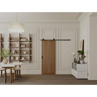 Schiebetür mit Laufschienensystem - MDF & Holz - Holzfarben dunkel - 205 x 63 cm - SANDORA von Vente-unique