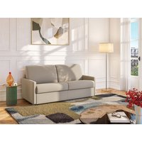 Schlafsofa 2-Sitzer - Liegefläche: 120 cm - Matratzenhöhe: 18 cm - Stoff - Beige - CALIFE von Vente-unique