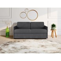 Schlafsofa 3-Sitzer - Liegefläche mit Lattenrost mit breiten Latten: 140 cm - Matratze: 18 cm - Stoff - Grau - CALIFE Schlafsofa 3-Sitzer - Liegefläche mit Lattenrost mit breiten Latten: 140 cm - Matratze: 18 cm - Stoff - Grau - CALIFE von Vente-unique