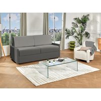Schlafsofa 4-Sitzer - Liegefläche: 160 cm - Matratzenhöhe: 22 cm mit Memory Schaum - Stoff - Hellgrau - CALIFE von Vente-unique