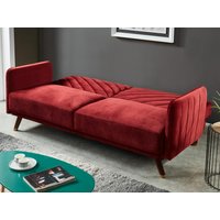 Schlafsofa Klappsofa 3-Sitzer - Samt - Rot - JORIS Schlafsofa Klappsofa 3-Sitzer - Samt - Rot - JORIS von Vente-unique