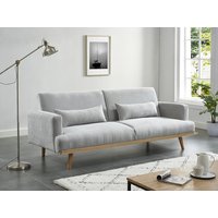 Schlafsofa Klappsofa 3-Sitzer - Stoff - Hellgrau - ESME von Vente-unique