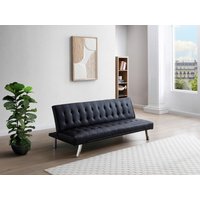 Schlafsofa Klappsofa - Kunstleder - Schwarz - GUILLAUME II von Vente-unique