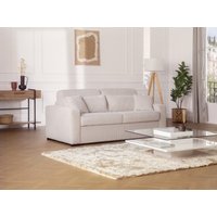 Schlafsofa mit Matratze 3-Sitzer - Liegefläche 140 cm - Matratze 16 cm - Cord - beige - MONDOVI Schlafsofa mit Matratze 3-Sitzer - Liegefläche 140 cm - Matratze 16 cm - Cord - beige - MONDOVI von Vente-unique