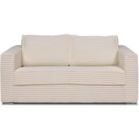 Schlafsofa mit Matratze 3-Sitzer - grob gerippter Cord - Beige - Liegefläche mit Lattenrost mit breiten Latten 140 cm - Matratze 18 cm - LORETO Schlafsofa mit Matratze 3-Sitzer - grob gerippter Cord - Beige - Liegefläche mit Lattenrost mit breiten Latten 140 cm - Matratze 18 cm - LORETO von Vente-unique