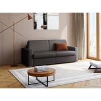 Schlafsofa mit Matratze 4-Sitzer Kunstleder - Schwarz - Liegefläche: 160 cm - Matratzenhöhe: 22 cm mit Memory Schaum - CALITO von Vente-unique