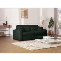 Schlafsofa mit Matratze 4-Sitzer - Liegefläche 160 cm - Matratze 16 cm - Cord - Grün - MONDOVI von Vente-unique