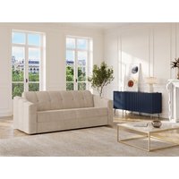Schlafsofa mit Matratze 4-Sitzer - Strukturstoff - Beige - Liegefläche 160 cm - Matratze 22 cm mit Memory Schaum - DARIELO Schlafsofa mit Matratze 4-Sitzer - Strukturstoff - Beige - Liegefläche 160 cm - Matratze 22 cm mit Memory Schaum - DARIELO von Vente-unique