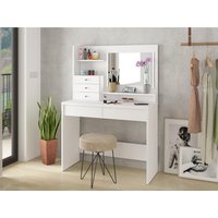 Schminktisch mit Stauraum & LEDs - Weiß - GUILIANA von Vente-unique