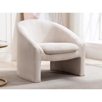 Sessel - Cord - Cremefarben - OSSANA von Vente-unique