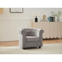 Sessel - Stoff - Grau - CHESTERFIELD von Vente-unique
