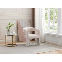 Sessel - Strukturstoff - Beige - FAVINA Sessel - Strukturstoff - Beige - FAVINA von Vente-unique