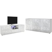 Set Sideboard + TV-Möbel - Weiß lackiert - ERIS von Vente-unique
