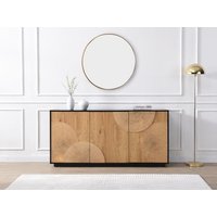 Sideboard mit 3 Türen - MDF - Holzfarben & Schwarz - YASMELIA von Vente-unique