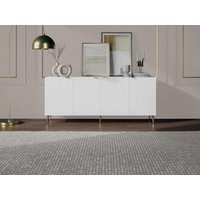 Sideboard mit 4 Türen - MDF & Stahl - Weiß & Goldfarben - YESINIA Sideboard mit 4 Türen - MDF & Stahl - Weiß & Goldfarben - YESINIA von Vente-unique