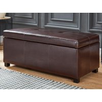 Sitzbank Sitztruhe - Kunstleder - Braun - FILIPPO von Vente-unique