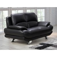 Sofa 2-Sitzer - Kunstleder - Schwarz - MUSKO von Vente-unique