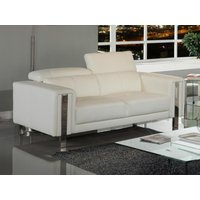 Sofa 2-Sitzer - Kunstleder - Weiß - MAROUA von Vente-unique
