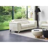 Sofa 2-Sitzer - Rindsleder - Weiß - BREYT II von Vente-unique