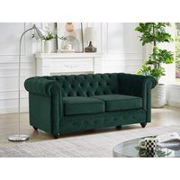 Sofa 2-Sitzer - Samt - Grün - CHESTERFIELD Sofa 2-Sitzer - Samt - Grün - CHESTERFIELD von Vente-unique
