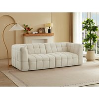Sofa 3-Sitzer elektrisch mit ausziehbarer Sitzfläche - Stoff - Beige - NELOSA von Vente-unique