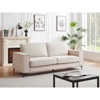 Sofa 3-Sitzer - gerippter Samtstoff - Beige - OLMEDA Sofa 3-Sitzer - gerippter Samtstoff - Beige - OLMEDA von Vente-unique