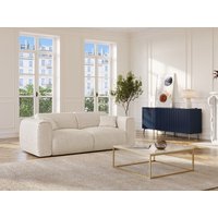 Sofa 3-Sitzer mit Matratze - Strukturstoff - Beige - POGNIA Sofa 3-Sitzer mit Matratze - Strukturstoff - Beige - POGNIA von Vente-unique