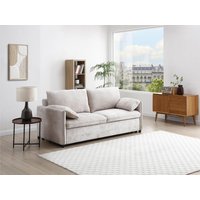 Sofa 3-Sitzer mit Schlaffunktion - Strukturstoff - Beige - ALPARETO Sofa 3-Sitzer mit Schlaffunktion - Strukturstoff - Beige - ALPARETO von Vente-unique