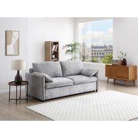 Sofa 3-Sitzer mit Schlaffunktion - Strukturstoff - Grau - ALPARETO von Vente-unique