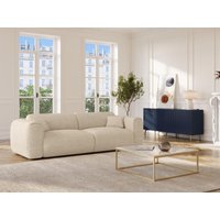 Sofa 4-Sitzer mit Matratze - Cord - Beige - POGNIA von Vente-unique