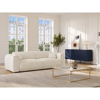 Sofa 4-Sitzer mit Matratze - Strukturstoff - Beige - POGNIA Sofa 4-Sitzer mit Matratze - Strukturstoff - Beige - POGNIA von Vente-unique