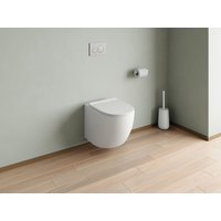 Sparset - Wand-WC mit Trägergestell & Betätigungsplatte - Weiß matt - JAVOINE von Vente-unique